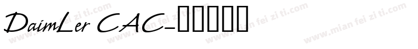 DaimLer CAC字体转换
